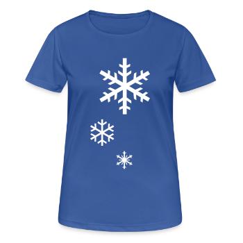 SNOWFLAKES - Women's Breathable T-Shirt - royal blue - Front - AI Model Female 172 light (172cm)