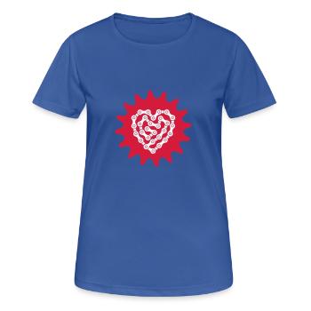Love My Bike - Frauen T-Shirt atmungsaktiv - Royalblau - Vorne - AI Model Female 172 light (172cm)