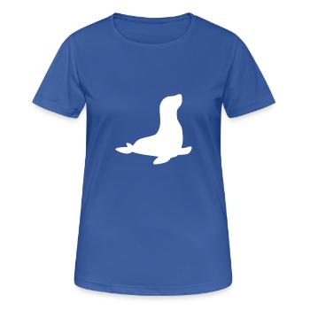Seehund Robbe - Frauen T-Shirt atmungsaktiv - Royalblau - Vorne - AI Model Female 172 light (172cm)