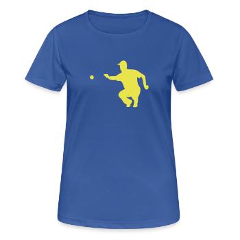 petanque1 Zeiger Ball - Frauen T-Shirt atmungsaktiv - Royalblau - Vorne - AI Model Female 172 light (172cm)