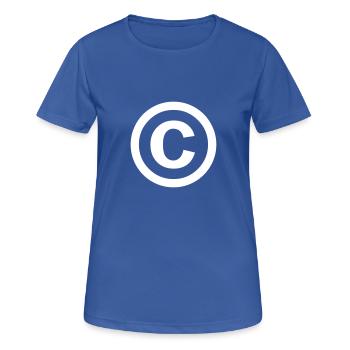the copyright symbol - Women's Breathable T-Shirt - royal blue - Front - AI Model Female 172 light (172cm)