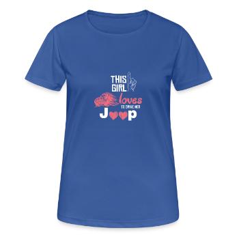 This Girl loves - Frauen T-Shirt atmungsaktiv - Royalblau - Vorne - AI Model Female 172 light (172cm)