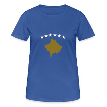 Kosovo Flag - Frauen T-Shirt atmungsaktiv - Royalblau - Vorne - AI Model Female 172 light (172cm)