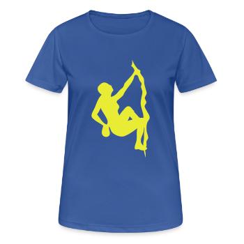 climbing sport - Women's Breathable T-Shirt - royal blue - Front - AI Model Female 172 light (172cm)
