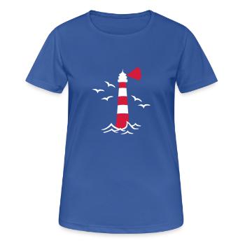 Phare - T-shirt respirant Femme - bleu royal - Devant - AI Model Female 172 light (172cm)