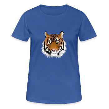 bengal tiger cat head sabre toothed62 - Frauen T-Shirt atmungsaktiv - Royalblau - Vorne - AI Model Female 172 light (172cm)