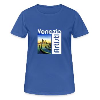 Venise: Venezia Artisti, San Marco - T-shirt respirant Femme - bleu royal - Devant - AI Model Female 172 light (172cm)
