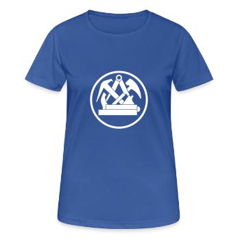 L'artisanat en bois 1 - T-shirt respirant Femme - bleu royal - Devant - AI Model Female 172 light (172cm)