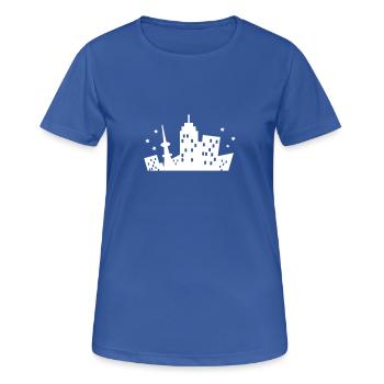 Eine Stadt Skyline - Frauen T-Shirt atmungsaktiv - Royalblau - Vorne - AI Model Female 172 light (172cm)
