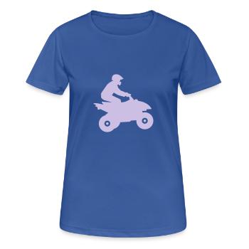 Quad - Frauen T-Shirt atmungsaktiv - Royalblau - Vorne - AI Model Female 172 light (172cm)