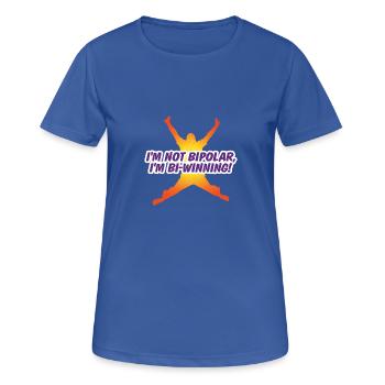 Je ne suis pas bipolaire. Je suis Bi-gagnant! - T-shirt respirant Femme - bleu royal - Devant - AI Model Female 172 light (172cm)