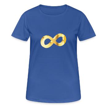 Unendlichkeit Gold - Frauen T-Shirt atmungsaktiv - Royalblau - Vorne - AI Model Female 172 light (172cm)
