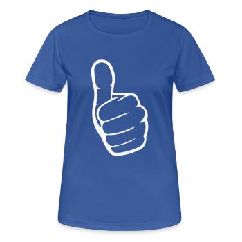 comme main - T-shirt respirant Femme - bleu royal - Devant - AI Model Female 172 light (172cm)