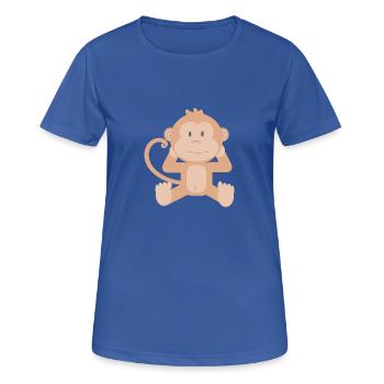 Affe - Frauen T-Shirt atmungsaktiv - Royalblau - Vorne - AI Model Female 172 light (172cm)