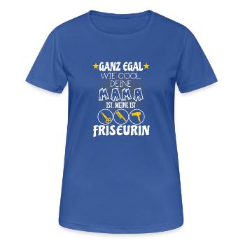 Kinder T-Shirt - Meine Mama ist Friseurin - Frauen T-Shirt atmungsaktiv - Royalblau - Vorne - AI Model Female 172 light (172cm)
