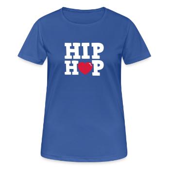 I heart Hip Hop - T-shirt respirant Femme - bleu royal - Devant - AI Model Female 172 light (172cm)