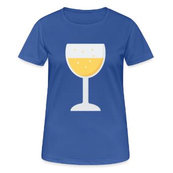 Sekt - Frauen T-Shirt atmungsaktiv - Royalblau - Vorne - AI Model Female 172 light (172cm)