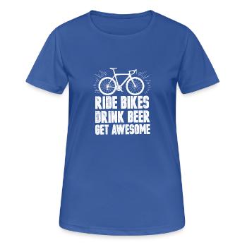 Bike bike father funny gift christmas - Women's Breathable T-Shirt - royal blue - Front - AI Model Female 172 light (172cm)
