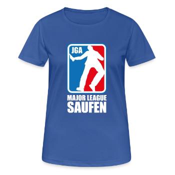Major League Saufen JGA - Frauen T-Shirt atmungsaktiv - Royalblau - Vorne - AI Model Female 172 light (172cm)