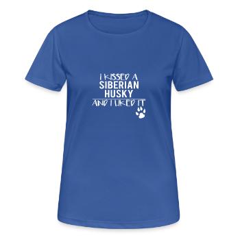 i embrassé un Husky de Sibérie - T-shirt respirant Femme - bleu royal - Devant - AI Model Female 172 light (172cm)
