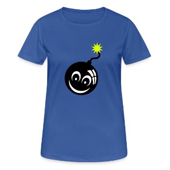 smiley Bombe Bombe Docht 907 - Frauen T-Shirt atmungsaktiv - Royalblau - Vorne - AI Model Female 172 light (172cm)