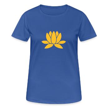 Lotusblume - Frauen T-Shirt atmungsaktiv - Royalblau - Vorne - AI Model Female 172 light (172cm)