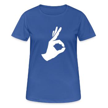 Finger - Women's Breathable T-Shirt - royal blue - Front - AI Model Female 172 light (172cm)