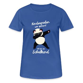 Einschulung Geschenk - Ich Bin Ein Schulkind - Frauen T-Shirt atmungsaktiv - Royalblau - Vorne - AI Model Female 172 light (172cm)