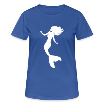 Meerjungfrau Silhouette - Frauen T-Shirt atmungsaktiv - Royalblau - Vorne - AI Model Female 172 light (172cm)