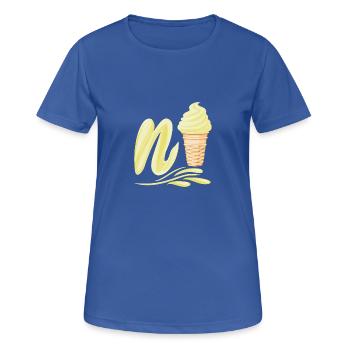 crème glacée molle Emoji avec Ne Ice lettres N vanille - T-shirt respirant Femme - bleu royal - Devant - AI Model Female 172 light (172cm)