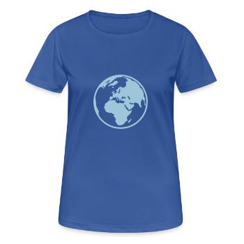 Monde - T-shirt respirant Femme - bleu royal - Devant - AI Model Female 172 light (172cm)