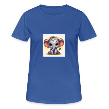 Elefant Baby - Frauen T-Shirt atmungsaktiv - Royalblau - Vorne - AI Model Female 172 light (172cm)