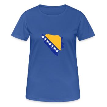 Bosnien Herzegowina - Frauen T-Shirt atmungsaktiv - Royalblau - Vorne - AI Model Female 172 light (172cm)