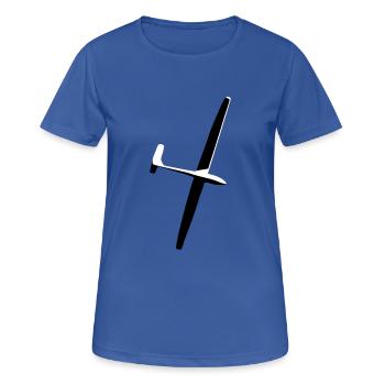 Planeur planeur Astir - T-shirt respirant Femme - bleu royal - Devant - AI Model Female 172 light (172cm)