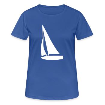 Segelboot - Frauen T-Shirt atmungsaktiv - Royalblau - Vorne - AI Model Female 172 light (172cm)