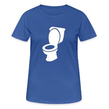 Toilette WC - T-shirt respirant Femme - bleu royal - Devant - AI Model Female 172 light (172cm)