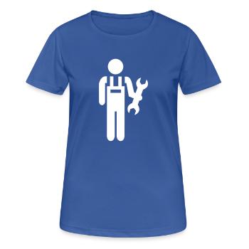 Mechaniker - Frauen T-Shirt atmungsaktiv - Royalblau - Vorne - AI Model Female 172 light (172cm)