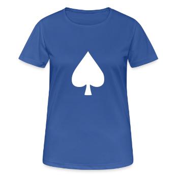 Poker – Spades - Women's Breathable T-Shirt - royal blue - Front - AI Model Female 172 light (172cm)