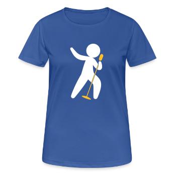 Pop star - T-shirt respirant Femme - bleu royal - Devant - AI Model Female 172 light (172cm)