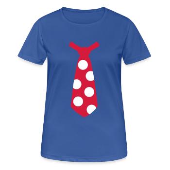 Krawatte - Frauen T-Shirt atmungsaktiv - Royalblau - Vorne - AI Model Female 172 light (172cm)