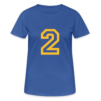 2 Collegestyle - Frauen T-Shirt atmungsaktiv - Royalblau - Vorne - AI Model Female 172 light (172cm)