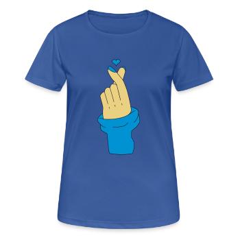 Love U Korean - Women's Breathable T-Shirt - royal blue - Front - AI Model Female 172 light (172cm)