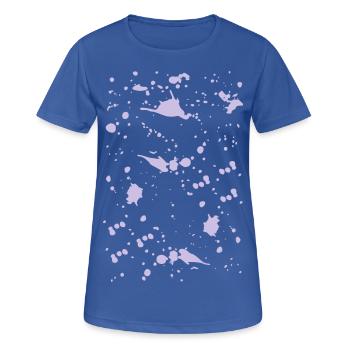 Blood/Paint Splatter - Women's Breathable T-Shirt - royal blue - Front - AI Model Female 172 light (172cm)