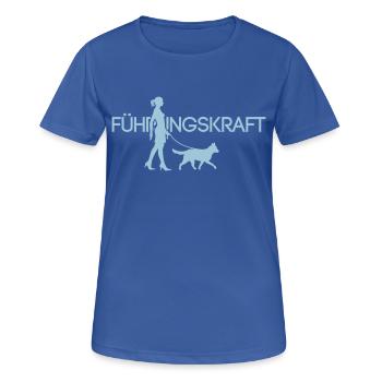 Führungskraft Medium Dog 1C - Frauen T-Shirt atmungsaktiv - Royalblau - Vorne - AI Model Female 172 light (172cm)