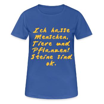Les roches sont ok - T-shirt respirant Femme - bleu royal - Devant - AI Model Female 172 light (172cm)