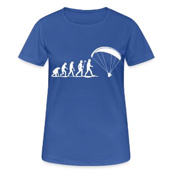 evolution paragliding - Women's Breathable T-Shirt - royal blue - Front - AI Model Female 172 light (172cm)