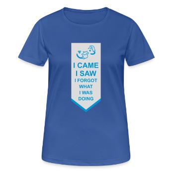 Je suis venu voir oublier - T-shirt respirant Femme - bleu royal - Devant - AI Model Female 172 light (172cm)