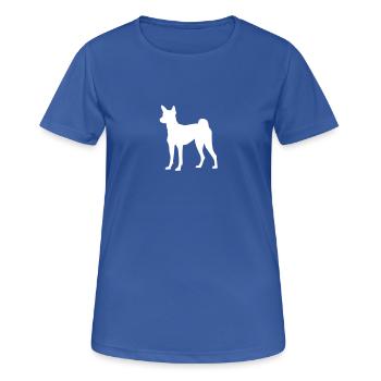 Basenji Hund - Frauen T-Shirt atmungsaktiv - Royalblau - Vorne - AI Model Female 172 light (172cm)