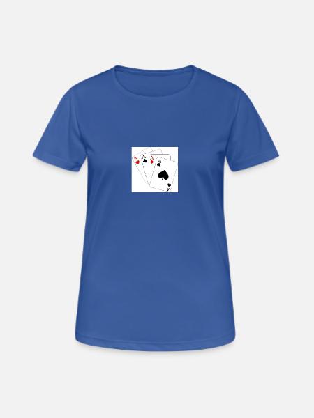 carré d as - T-shirt respirant Femme - bleu royal