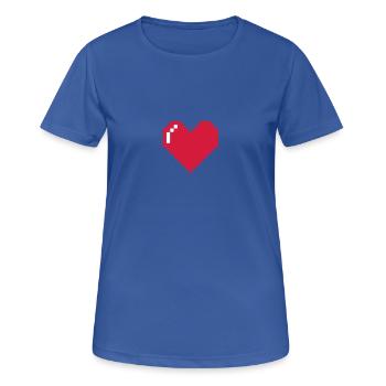 Pixel Love - Frauen T-Shirt atmungsaktiv - Royalblau - Vorne - AI Model Female 172 light (172cm)